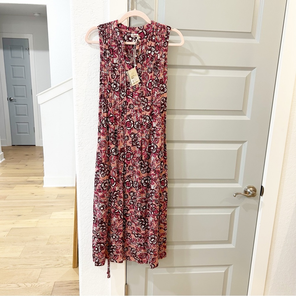 NWT Faherty Isha Floral Midi Dress Rose Desert Blossom - Picture 2 of 4